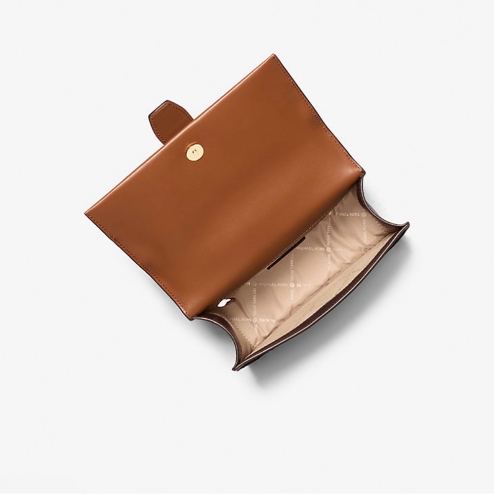Michael Kors Greenwich small Brown and Tan signature Logo-Accent Crossbody Bag - Picture 3 of 8